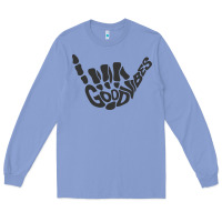Colony Blue goodvibes shaka Long Sleeve Tee - artisFamous