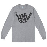 Heather Grey goodvibes shaka Long Sleeve Tee - artisFamous