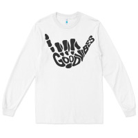 White goodvibes shaka Long Sleeve Tee - artisFamous