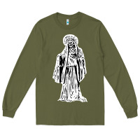 Army Green santa muerte blanca Long Sleeve Tee - artisFamous