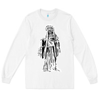 White santa muerte blanca Long Sleeve Tee - artisFamous