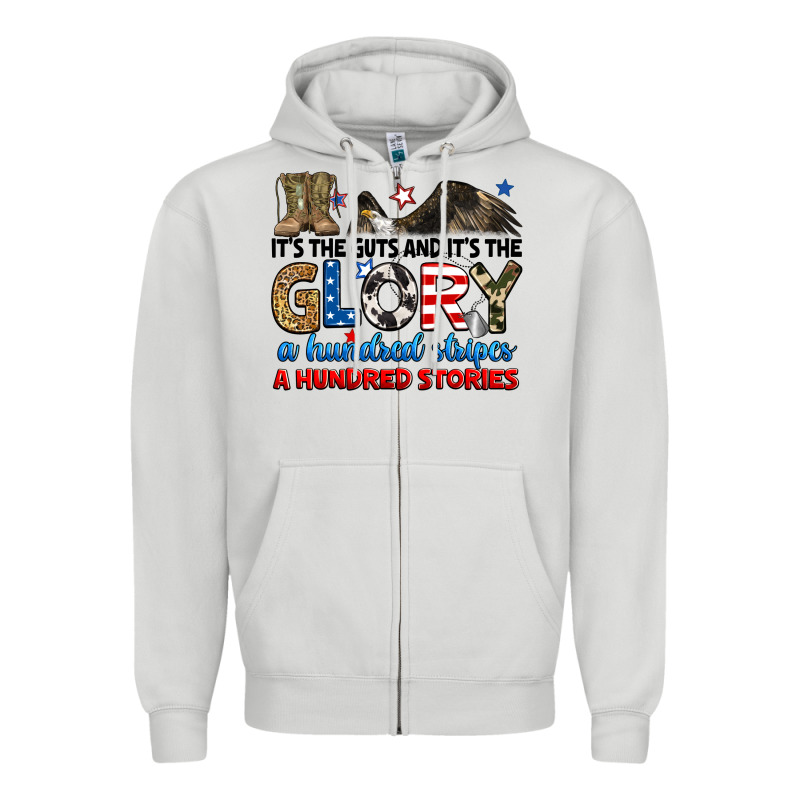It's The Guts And It's The Glory A Hundred Stories Zipper Hoodie by RanaPortraitStore | Teevron