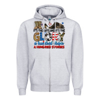 Heather Grey it's the guts and it's the glory a hundred stories Zipper Hoodie - RanaPortraitStore