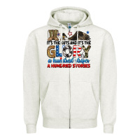 Oatmeal Heather it's the guts and it's the glory a hundred stories Zipper Hoodie - RanaPortraitStore