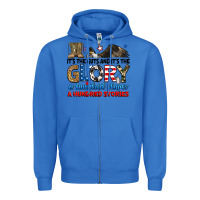 True Royal it's the guts and it's the glory a hundred stories Zipper Hoodie - RanaPortraitStore