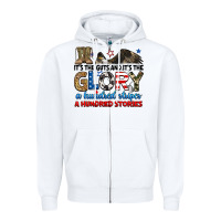 White it's the guts and it's the glory a hundred stories Zipper Hoodie - RanaPortraitStore