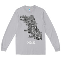 Moon Dust chicago typography neighborhood map Long Sleeve Tee - artisFamous