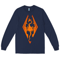 Navy skyrim elder scrolls oblivion Long Sleeve Tee - artisFamous