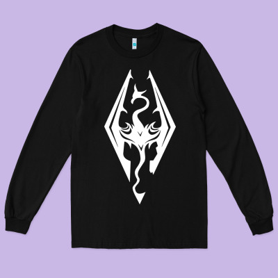 Skyrim Elder Long Sleeve Tee Designed By Artisfamous