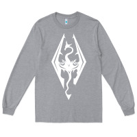 Heather Grey skyrim elder Long Sleeve Tee - artisFamous