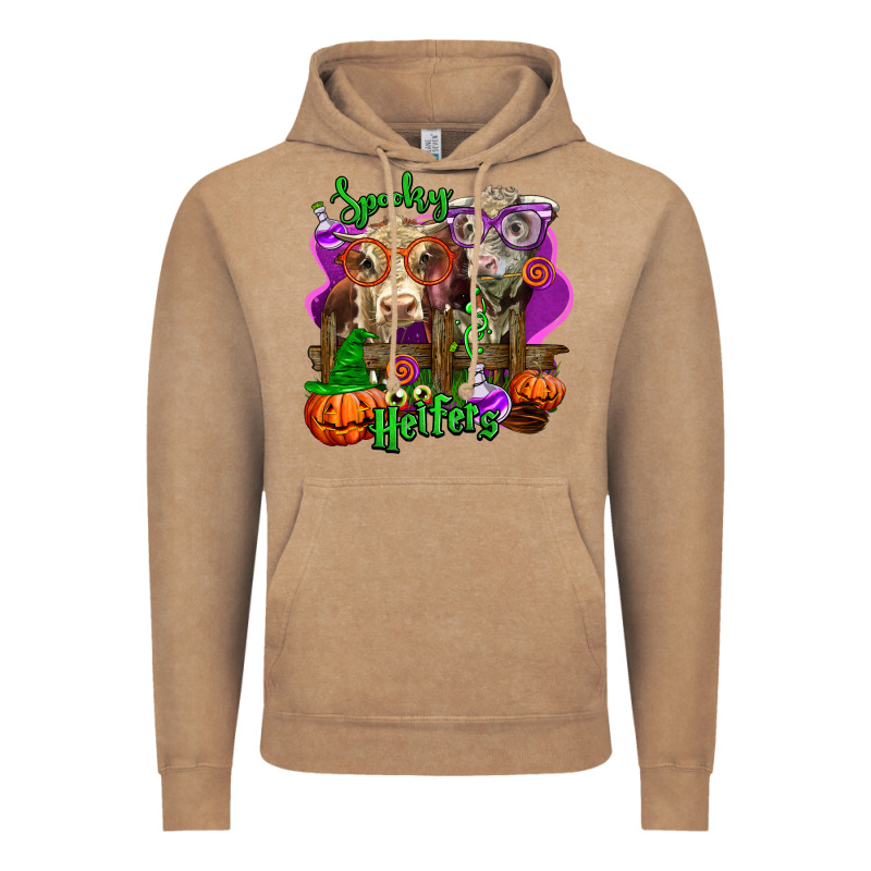 Spooky Halloween Cows Vintage Hoodie by LillyAllenDesigns | Teevron