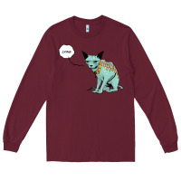 Burgundy lying cat Long Sleeve Tee - artisFamous