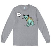 Heather Grey lying cat Long Sleeve Tee - artisFamous