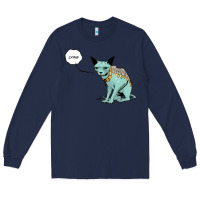 Navy lying cat Long Sleeve Tee - artisFamous