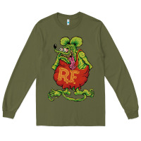 Army Green classic rat fink Long Sleeve Tee - artisFamous