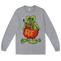 Heather Grey classic rat fink Long Sleeve Tee - artisFamous