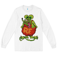 White classic rat fink Long Sleeve Tee - artisFamous