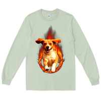 Matcha Dog In Fire Long Sleeve Tee - artisFamous