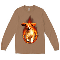 Toasted Coconut Dog In Fire Long Sleeve Tee - artisFamous
