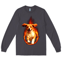 Smoke Dog In Fire Long Sleeve Tee - artisFamous