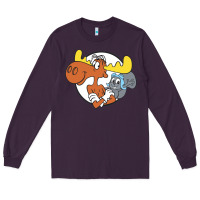 Plum Vintage Rocky And Bullwinkle Long Sleeve Tee - artisFamous