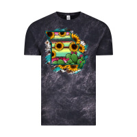 Cloud Black Missouri Map Sunflower Cactus Serape Vintage Tee - RanaPortraitStore