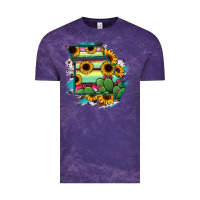 Cloud Purple Missouri Map Sunflower Cactus Serape Vintage Tee - RanaPortraitStore