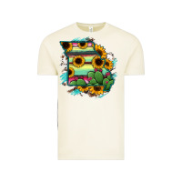 Vintage Arctic Missouri Map Sunflower Cactus Serape Vintage Tee - RanaPortraitStore