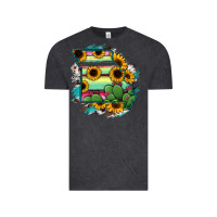 Vintage Black Missouri Map Sunflower Cactus Serape Vintage Tee - RanaPortraitStore