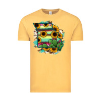 Vintage Mustard Missouri Map Sunflower Cactus Serape Vintage Tee - RanaPortraitStore