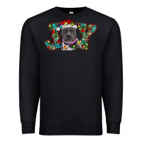 Black Christmas Pitbull Joy Premium Sweatshirt - RanaPortraitStore