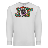 Dove Grey Christmas Pitbull Joy Premium Sweatshirt - RanaPortraitStore