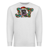 Oatmeal Heather Christmas Pitbull Joy Premium Sweatshirt - RanaPortraitStore
