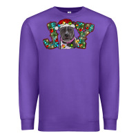 Purple Christmas Pitbull Joy Premium Sweatshirt - RanaPortraitStore