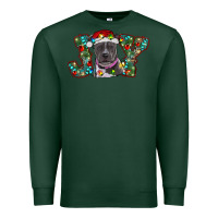 Sports Green Christmas Pitbull Joy Premium Sweatshirt - RanaPortraitStore