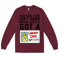 Burgundy arthur library card classic rachelrae09 Long Sleeve Tee - artisFamous