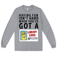 Heather Grey arthur library card classic rachelrae09 Long Sleeve Tee - artisFamous