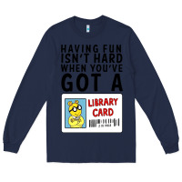 Navy arthur library card classic rachelrae09 Long Sleeve Tee - artisFamous