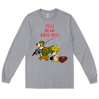 Heather Grey yogi bear & boo boo Long Sleeve Tee - artisFamous