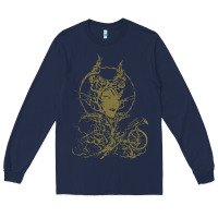 Navy sleeping beauty maleficent crow branchesy Long Sleeve Tee - artisFamous
