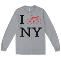 Heather Grey i bike ny funny bike Long Sleeve Tee - artisFamous