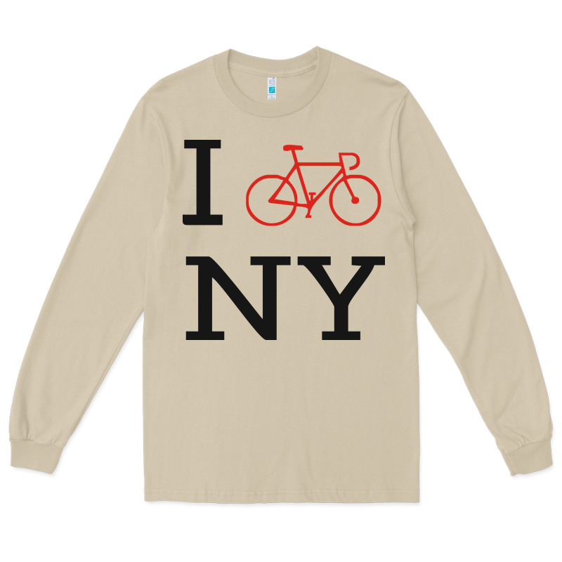 I Bike Ny Funny Bike Long Sleeve Tee by artisFamous | Teevron