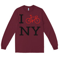 Burgundy i bike ny funny bike Long Sleeve Tee - artisFamous