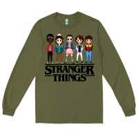 Army Green stranger kids Long Sleeve Tee - artisFamous
