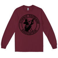 Burgundy cowboy fast draw association Long Sleeve Tee - artisFamous