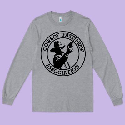 Cowboy Fast Draw Association Long Sleeve Tee Designed By Artisfamous