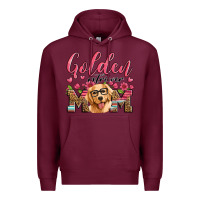 Burgundy golden retriever mom Premium Hoodie - Artiststas