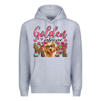 Heather Grey golden retriever mom Premium Hoodie - Artiststas