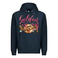 Navy golden retriever mom Premium Hoodie - Artiststas