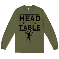 Army Green head of the table Long Sleeve Tee - artisFamous